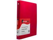 JAM Paper® Designders Red Glass Twill Design .75 inch Plastic 3 Ring Binder Sold Individually