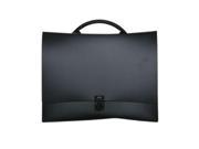 JAM Paper® Plastic Curved Case Portfolio with Handles 12 1 3 x 8 3 4 x 1 1 2 Black Grid Sold individually