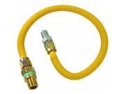 Brass Craft CSSD44E 60P 1 2 O.D. Gas Connector 1 2 M.I.P. Safety PLUS x 1 2 M.I.P.
