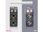 New Pyle PSUFM1040P 1000 Watts Disco Jam Passive Dual 10 DJ Speaker System with Flashing DJ Lights For Use With Model PSUFM1045A