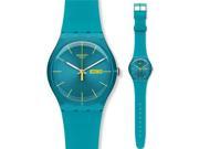 Swatch Rebel Turquoise Silicone Mens Watch SUOL700