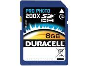 Duracell 8GB Secure Digital High Capacity SDHC Flash Card Model DU SD1008G C