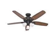 53238 52 in. Builder Plus New Bronze Ceiling Fan with Light