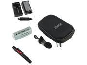eForCity Black Universal Digital Camera Case + Compact Battery Charger Set + Gray Li-ion Battery Bundle For Canon Digital IXUS 500 HS/510 HS