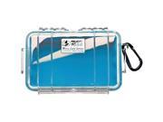 PELICAN 1050 026 100 Blue 1050 Micro Case with Clear Lid and Carabineer