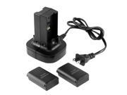 Dual Battery Charging Station for Microsoft xBox 360 Black