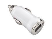 eForCity Universal USB Mini Car Charger Adapter For HTC One M7 White