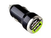 eForCity Dual 2A USB Mini Car Charger Adapter For Apple iPhone 6 Nexus 5X 5P Black