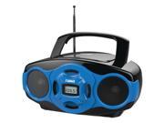 Naxa NPB 264 Portable Mini MP3 CD Boombox with AM FM Radio and USB Player Blue