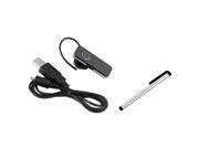 eForCity Wireless Bluetooth Headset Handsfree Silver Stylus Pen for Samsung Galaxy S5 S4 S3 i9300 Note 4 3 Apple iPhone 6 5