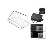eForCity Clear Hard Case Cover EVA Hard Pouch Screen Protector for Nintendo 3DS XL