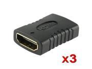 eForCity 3 pcs HDMI To HDMI Adapter Connector Extender Coupler Female to Female