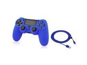 eForCity Blue 10 Micro USB Charger Cable Controller Skin Case for Sony PS4