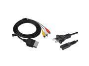 eForCity Audio Video RCA AV Cable AC Power Supply Adapter for Microsoft Original Xbox