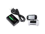eForCity White Hard plastic rubber coating Hand Grip AC Adapter for Sony PlayStation Vita
