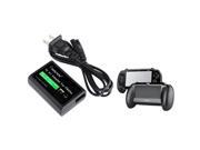 eForCity Black Hard plastic rubber coating Hand Grip AC Adapter for Sony PlayStation Vita