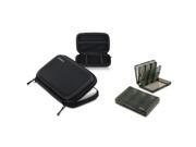 eForCity Black Lite Eva Case Smoke 24 in 1 Game Card Case Compatible with Nintendo 3DS