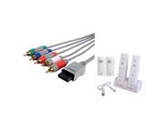 eForCity Dual Controller Charger AV HD Component Cable For Wii