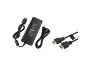 eForCity AC Power Adapter Charger 135W 12V 6Ft HDMI Cable M M Cord compatible with Xbox 360 Slim