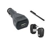 eForCity Black Car AC Charger Adapter Black Stylus Compatible with Samsung Galaxy i9300 i9500 S4