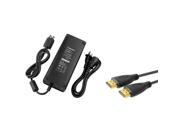 eForCity 135w 12V AC Power Adapter Charger 25 Feet 15FT HDMI Cable M M compatible with Xbox 360 Slim