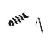 eForCity 3x Black Pen w Dust Cap Fishbone Wrap Compatible with Samsung© Galaxy S3 S4 i9500 Note 2 N7100