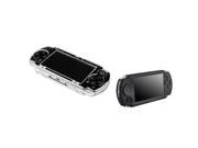 Clear Clip On Crystal Hard Case Black Soft Silicone Skin Case for Sony PSP 2000 3000