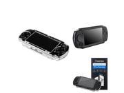 Hard Crystal Case Black Soft Silicone Skin Case for Sony PSP 2000 3000 With LCD Screen Protector