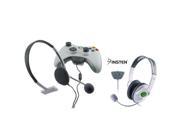 eForCity Headset Headset w Mic Bundle Compatible With Microsoft Xbox 360 Xbox 360 Slim