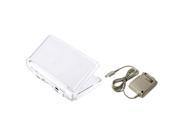 eForCity Clear Crystal Case Travel Charger Bundle Compatible With Nintendo DS Lite