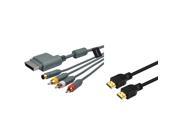 eForCity 3 Feet 3Ft HDMI Cable M M 1080p Gold AV Composite s Video Cable For Microsoft xBox 360