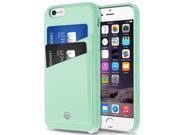 Apple iPhone 6 6s Case CobblePro Glow Leather [Card Slot] Wallet Flap Pouch Case Cover Compatible With Apple iPhone 6 6s Mint Green