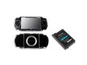 eForCity Rechargeable Battery Clear Hard Case Cover Compatible With Sony PSP 1000