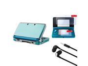 eForCity Silver Earphone W mic Film Hard Case For Nintendo 3DS