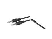 eForCity 4X 3.5mm 1 8 Male to Male Audio Stereo Cable Cord For iPod Touch Nano MP3 with Free Black Stylus for Apple iPhone 6
