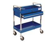 Service Cart With Locking Top and Drawer Blue