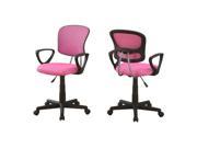 Monarch Adjustable Office Chair in Pink