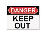 OSHA Safety Signs DANGER KEEP OUT White Red Black 10 x 14