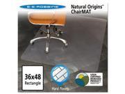 Natural Origins Chair Mat For Hard Floors 36 x 48 Clear