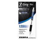 Z Grip Plus Retractable Ballpoint Pen Blue Ink Medium Dozen 25520