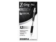 Z Grip Plus Retractable Ballpoint Pen Black Ink Medium Dozen 25510