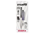 StylusPen Telescopic Ballpoint Pen Stylus Black Ink Blue Gray Barrel 33602