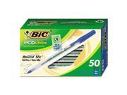 Ecolutions Round Stic Ballpoint Pen Blue Ink 1mm Medium 50 Pack GSME509BE