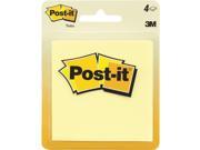 3m 5400 4 Pack 3 in. x 3 in. 50 Sheet Post It Note Pads