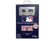 MLB Logo Baseball Earbuds Boston Red Sox