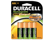 Duracell Coppertop NiMH Pre Charged Rechargeable Battery AA 4 Pack