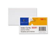 Index Card Ruled 8 Point 75 lb. 3 x5 100 PK White