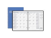 House of Doolittle 26308 Academic Planner Monthly 8.50 x 11 1.2 Year July 2015 till August 2016 1 Month Double Page Layout Leatherette Paper Blue