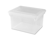 Lorell 68925 Letter Legal Plastic File Box Stackable 14.2 Width x 18 Depth x 10.8 Height Plastic Clear File 1 Each