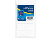 Avery 06113 All Purpose Label 1 Width x 2.75 Length 128 Pack Rectangle 4 Sheet White